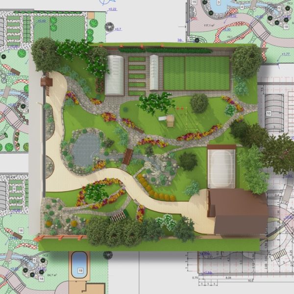 Landscape architect design traditional chinese garden plan.